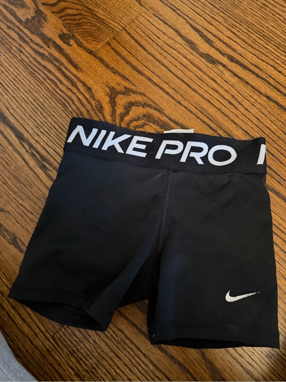 Nike Black and White Athletic Shorts with Branded Tag